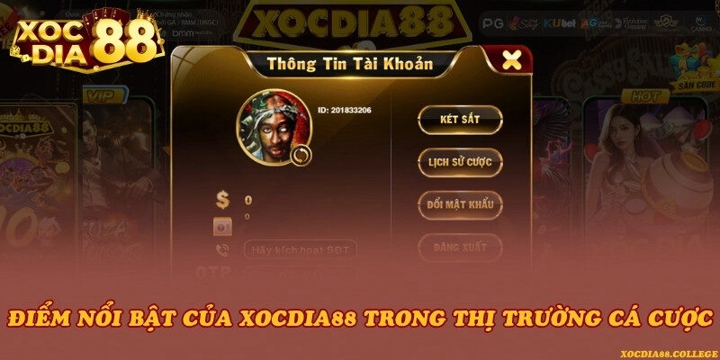 Điểm nổi bật của Xocdia88 trong thị trường cá cược