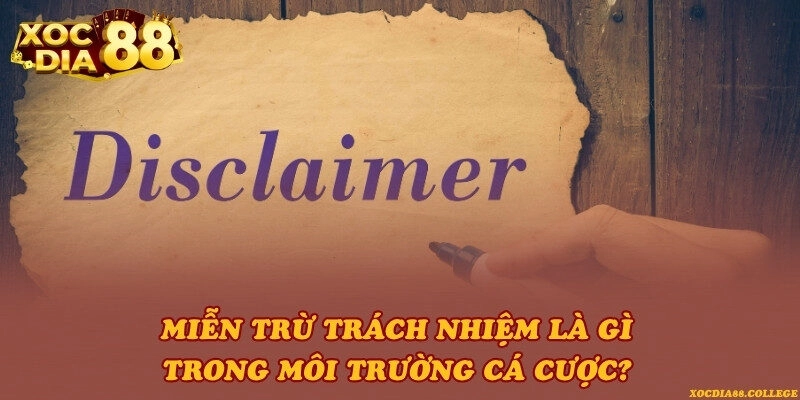 Miễn trừ trách nhiệm là gì trong môi trường cá cược?